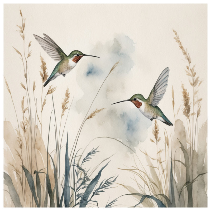 Rideaux de douche très longs colibris en vol, L 70 po x H 84 po