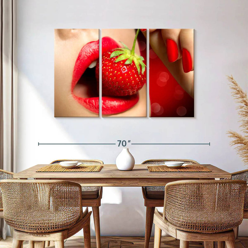 Yarlin Strawberry Lips, 36" H x 57" W