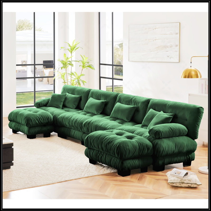 Free Combination Modular Sectional Sofa, Green