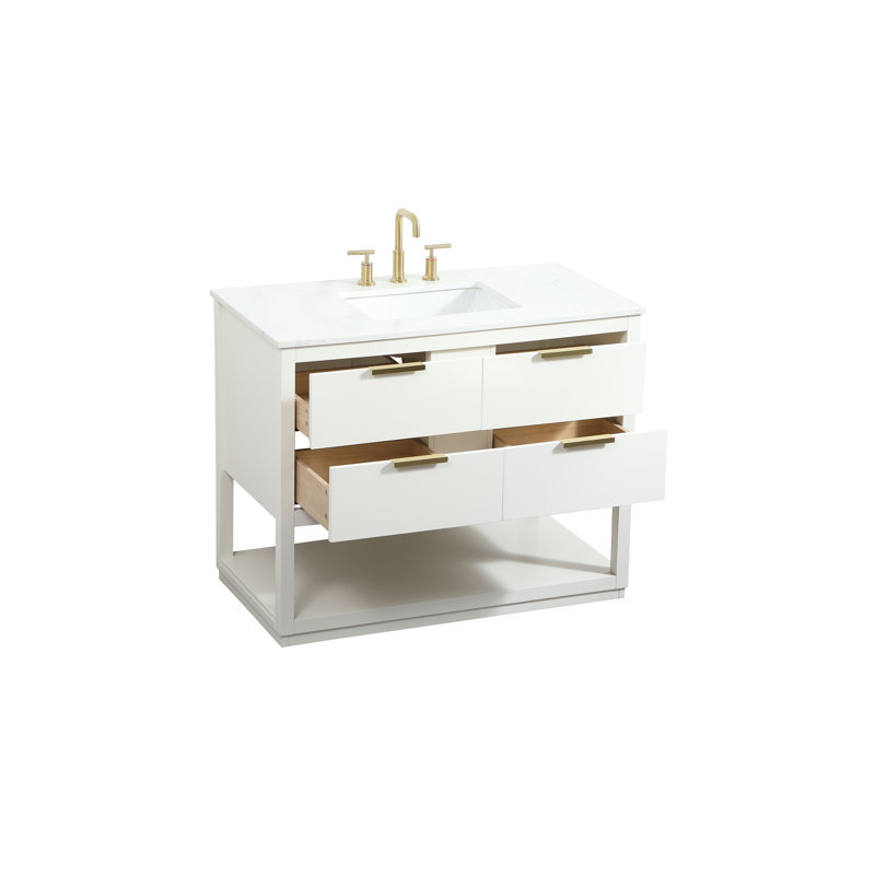 Ensemble de meuble-lavabo simple 42 po Felicity, Blanc