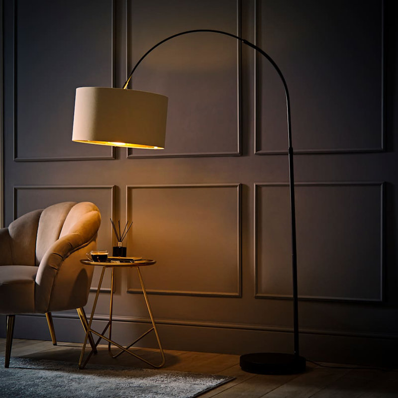 Rinnah 170cm Traditional Floor Lamp, Beige