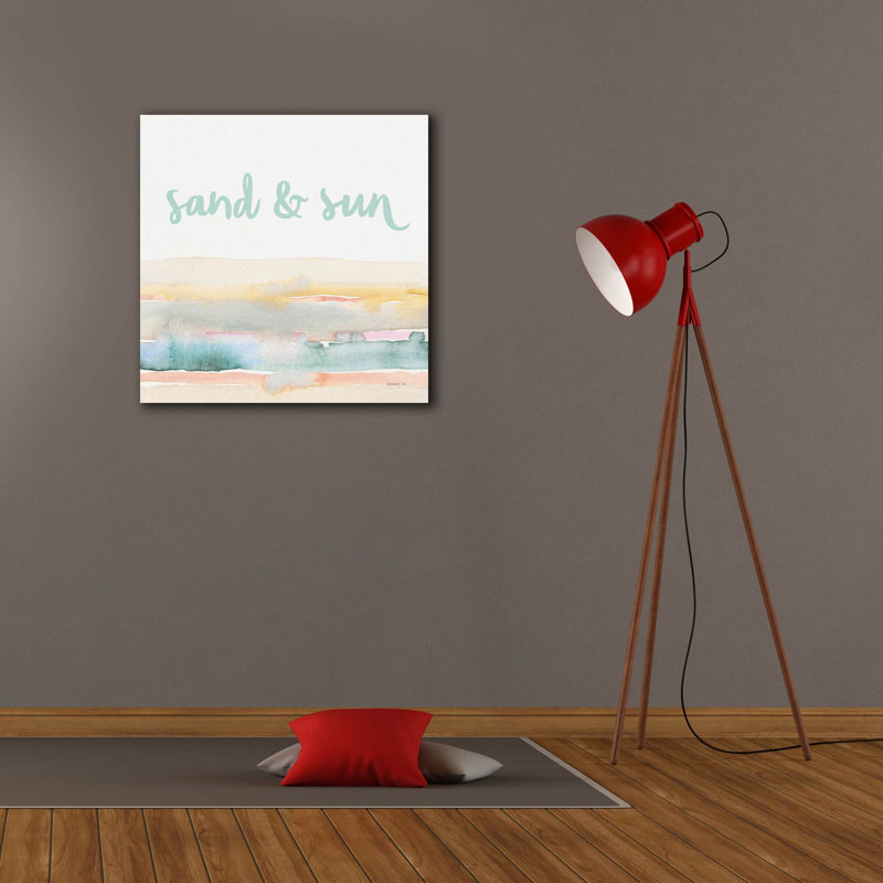 «Boho Tropical Sign 3» par Danhui Nai, art mural sur toile, H 26 po x l 26 po