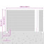 120cm H x 2500cm W Metal Border Fencing