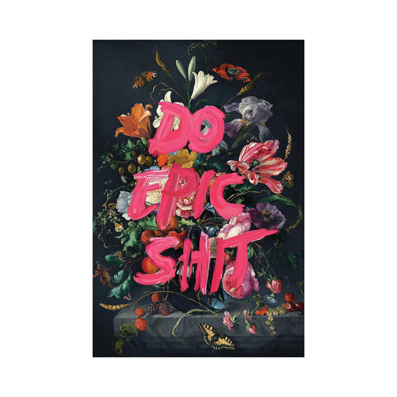 Do Epic Shit Motivational Quote Canvas Art 18x12 in