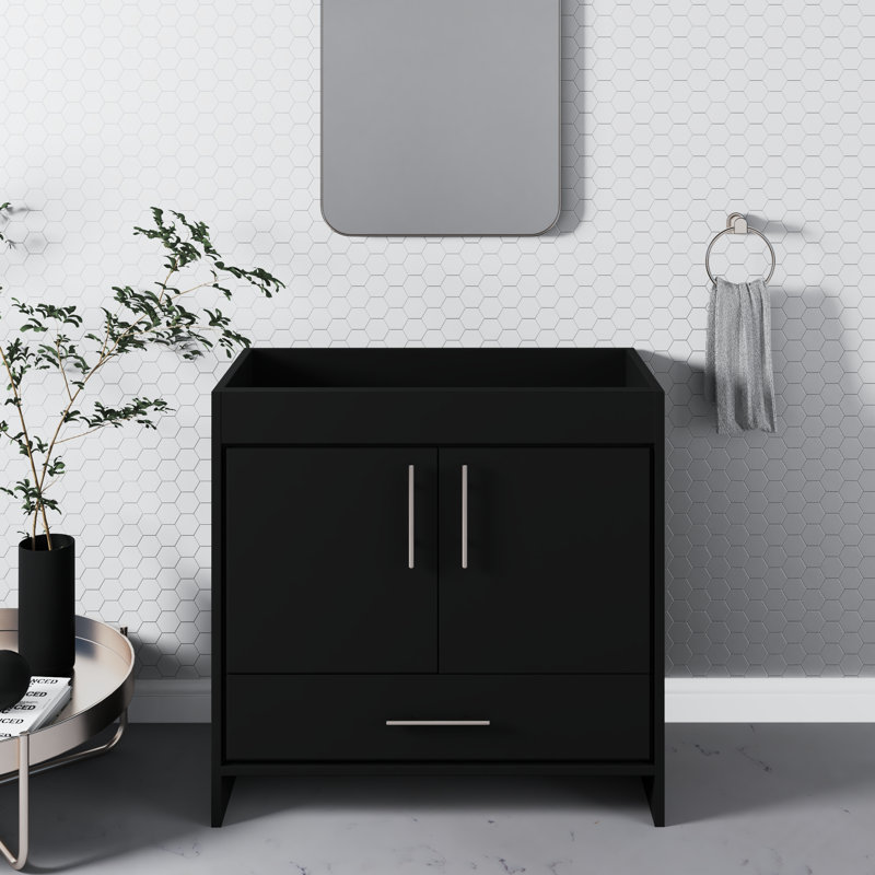 Volpa 35.25'' Single Bathroom Vanity Base Only, Black