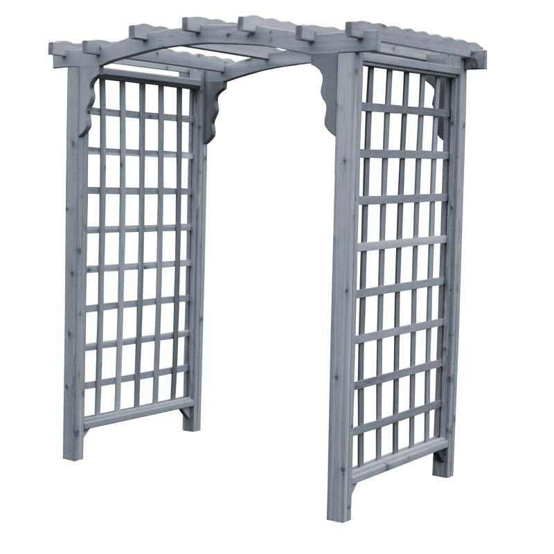 4 pi Tonnelle en cèdre Cambridge, Teinture grise, H 88 po x l 60 po x P 47 po