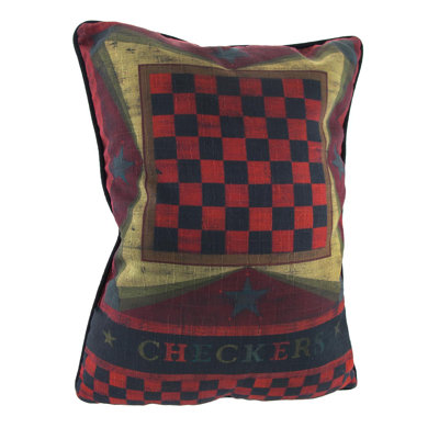 Coussin décoratif 13 po x 18 po Checkerboard