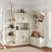 Multifunctional Left-Right Combination Hall Cabinet (Can Be Used Separately) With Storage And 4 Hooks, Storage Cabinet/ Hall Tree 2 In 1 For Living Room, Kitchen And Hallway