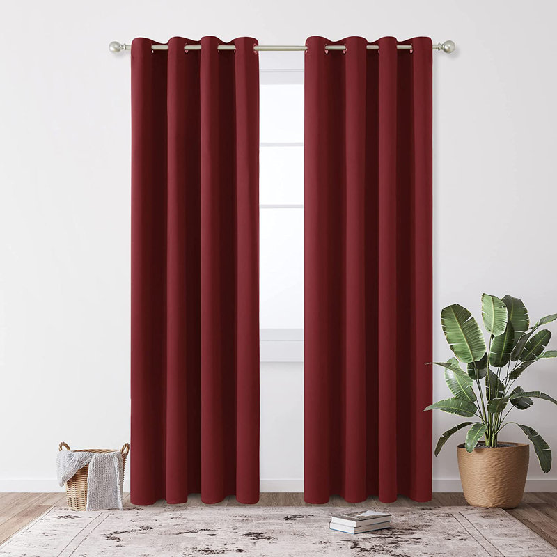 Makua Room Darkening Curtain Pair, Royal Blue, 52" W x 108" L
