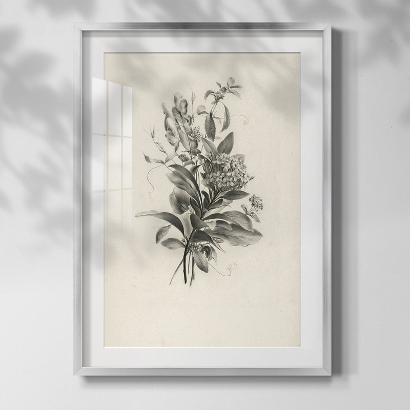 Imprimé floral rétro CCXLI - impression encadrée