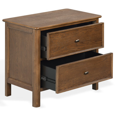 Hannaleigh 2 Drawer Wood Nightstand