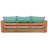 Gazel 87'' Wide Teak Patio Sofa with Cushions-86504301