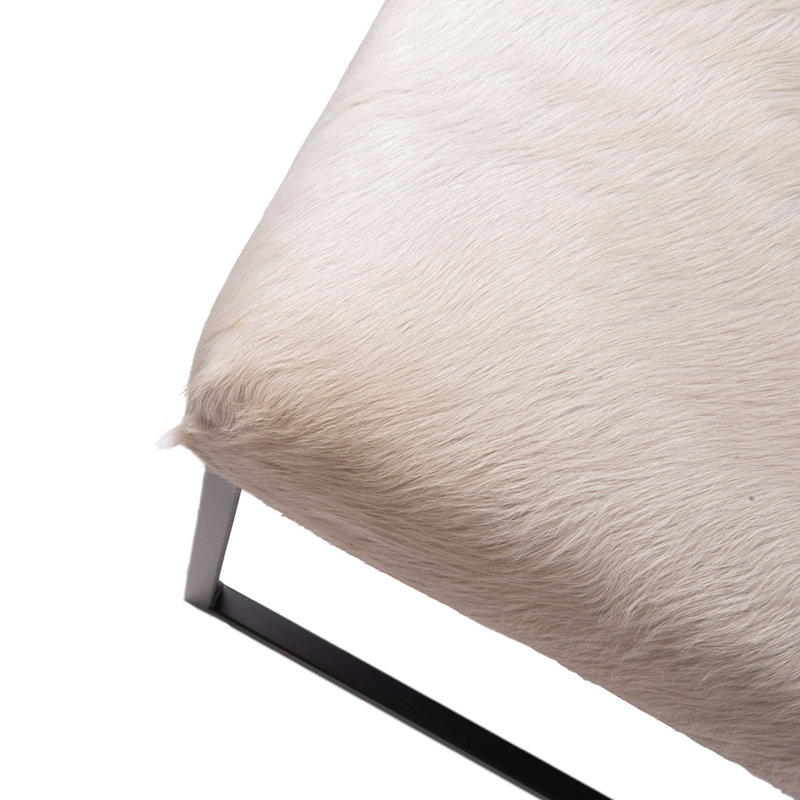 Upholstered Cowhide Bench