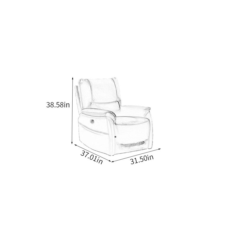 Modern, simple and multi-functional single sofa, Black, Manual - Handle / Lever