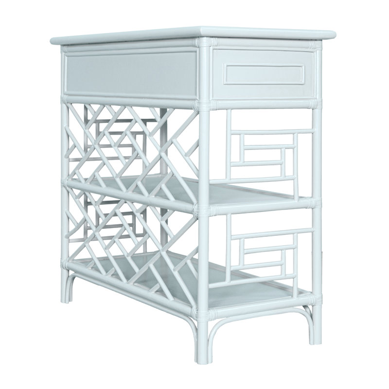 Chippendale End Table, Light Blue