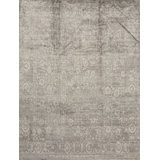 Neo Villa Floral Area Rug in Dark Gray