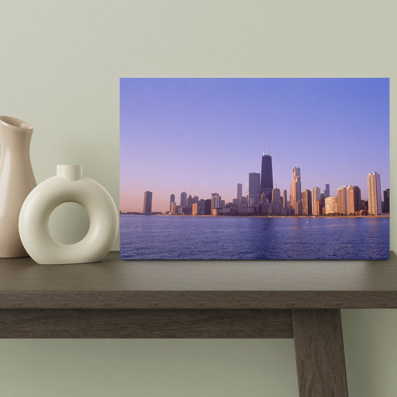Buildings at the waterfront Lake Michigan Chicago Cook County Illinois USA 1 Piece Wrapped Canvas Wall Art