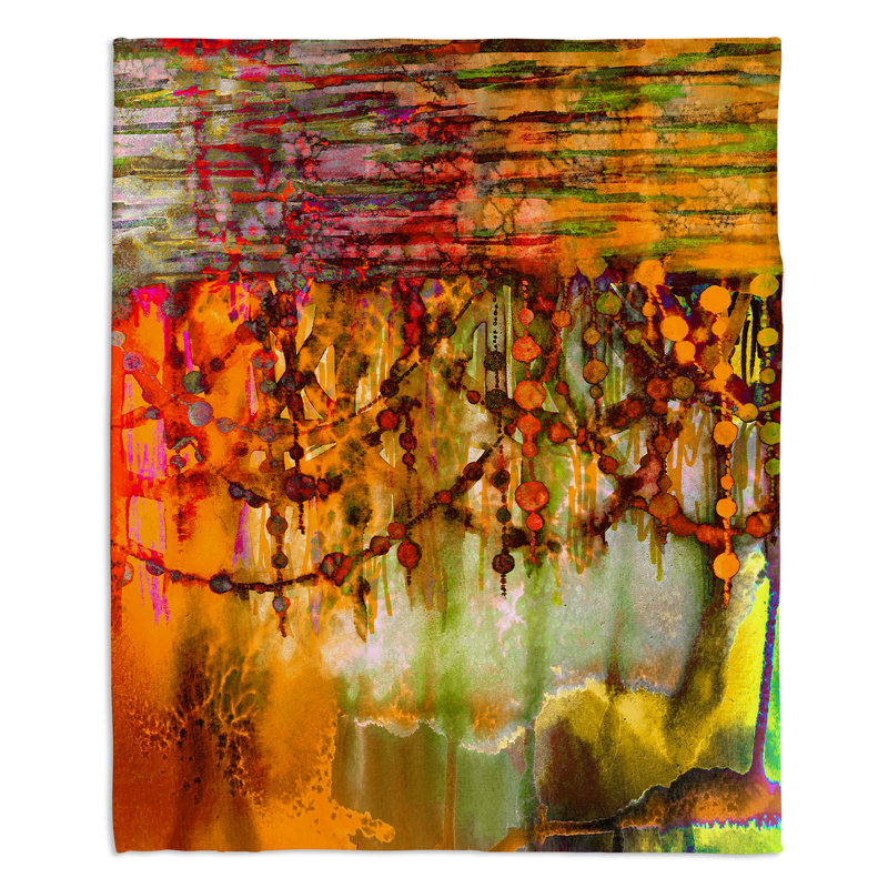 Couverture sherpa doux de couleur perle strings ii, l 51 po x L 60 po