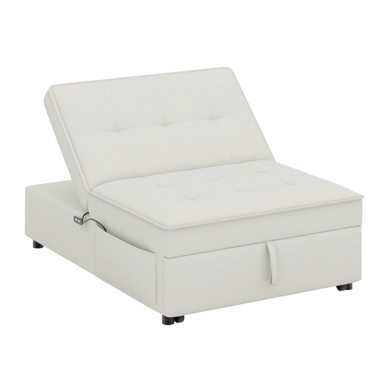 4-In-1 Sofa Bed, Chair Bed, Multi-Function Folding Ottoman Bed With Storage Pocket And USB Port