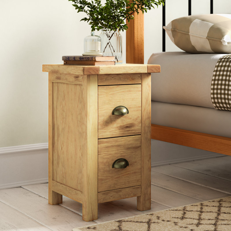 Astrid 35cm W Plywood / Laminate Board Bedside Table, Waxed