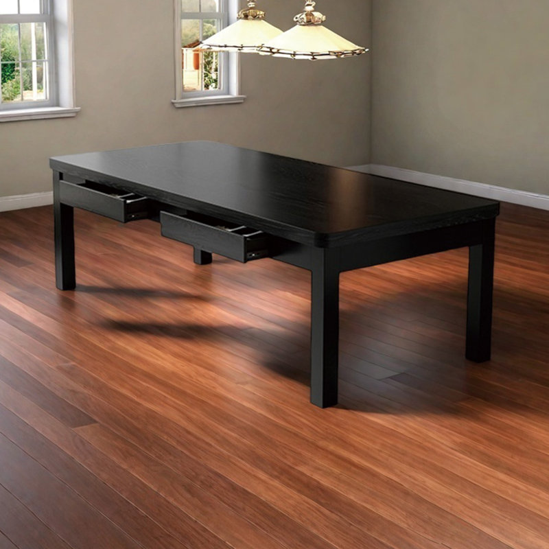 Table de salle à manger multifonctionnelle en bois massif, H 29,52 po x L 86,61 po x l 35,43 po