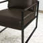 Achilina 24.6'' Wide Vintage Soft Vegan Leather Arm Accent Chair with Removable Backrest-1187892838