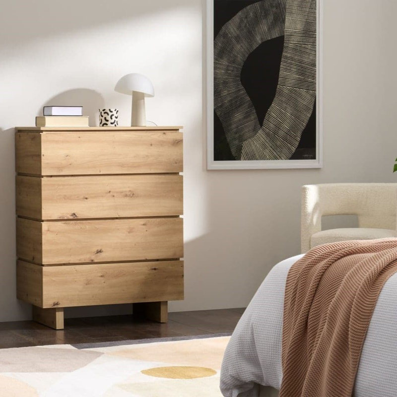 Hennie 78 cm W Chest of 4 Drawers