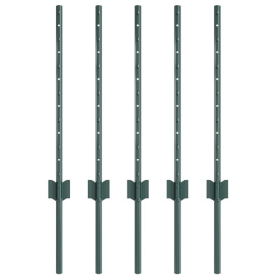 Fence Posts 5 Pcs U-Channel Steel