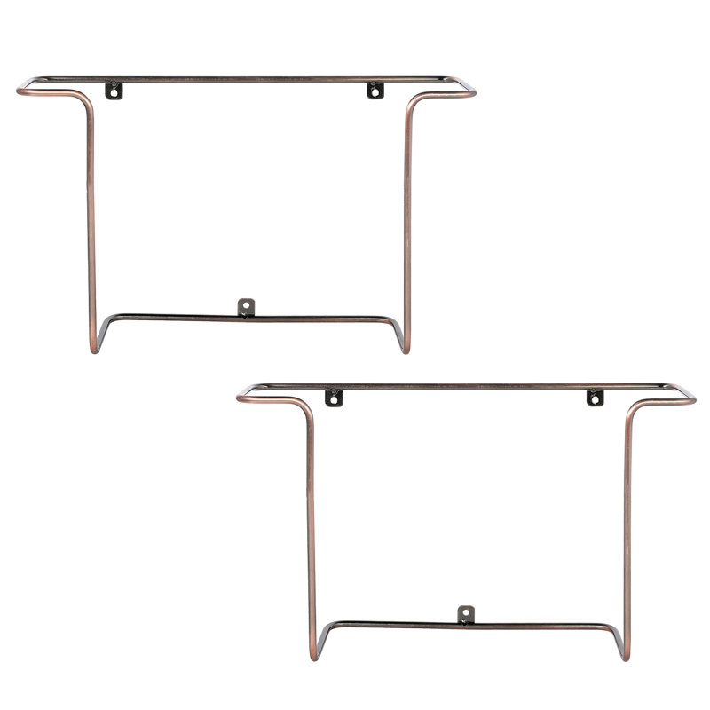 Wall Mounted Metal Wire Magazine Rack, Bronze