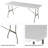 71" Plastic Rectangular Portable 6-Foot Folding Table - Indoor and Outdoor Table