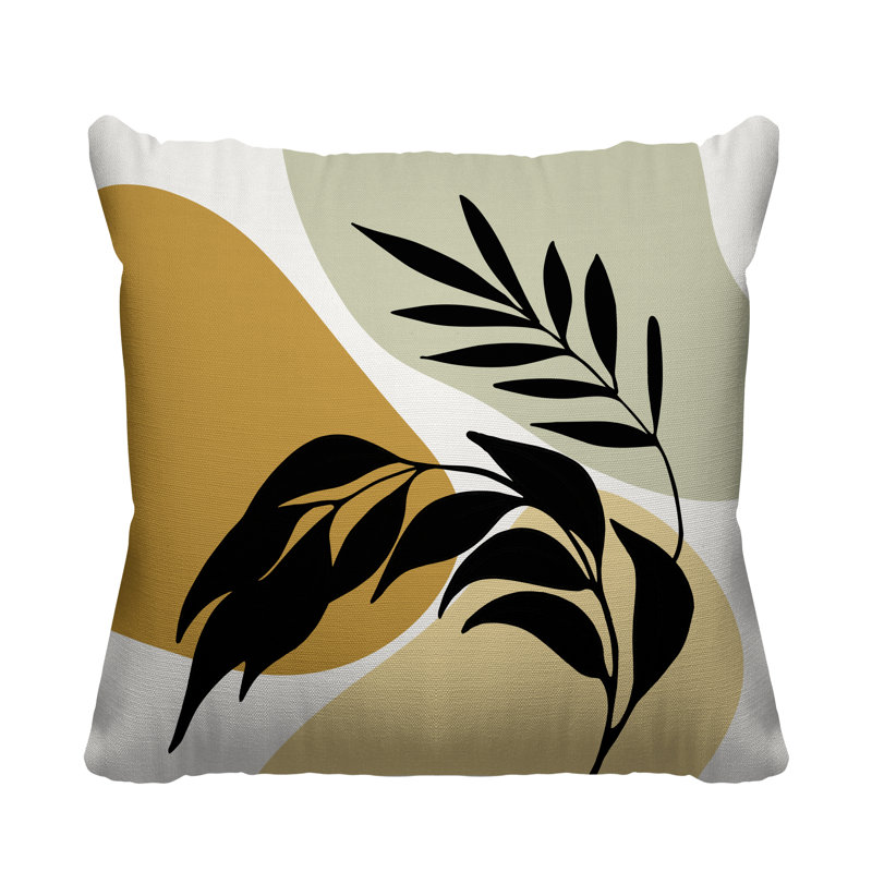  Coussin décoratif, Jaune, L 15 po x H 15 po