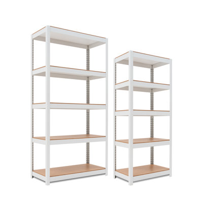  Storage Solution Combo: 24"W & 36"W Heavy Duty Shelf Multi Bundle - White