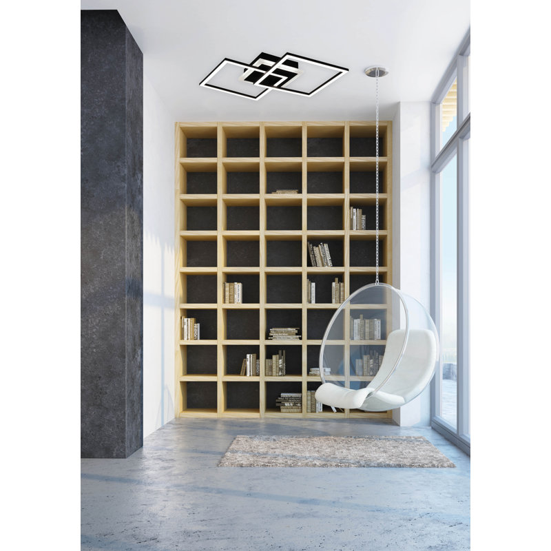 Novi 3-Light 57.5cm LED Integrated Flush Mount, Black