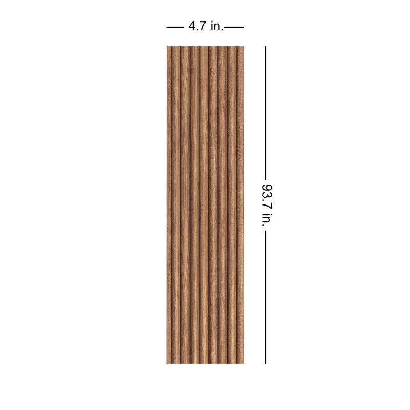 Panneaux muraux ronds en polystyrène Contour 93,7 po x 4,7 po, Noyer chaux
