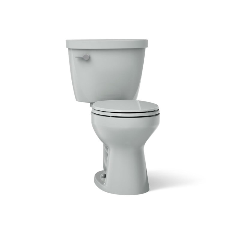 Toilette ronde deux pièces Cimarron 1,6 GPF (siège non inclus), Gris glacial, Côté gauche