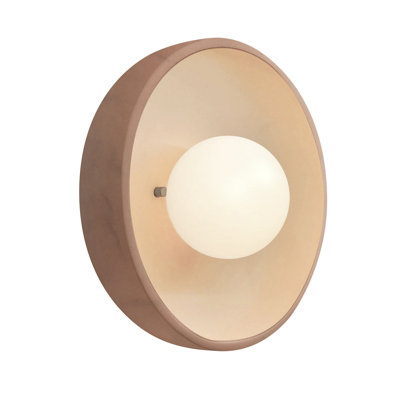 Single Light Ceramic Flush Mount Sconce
