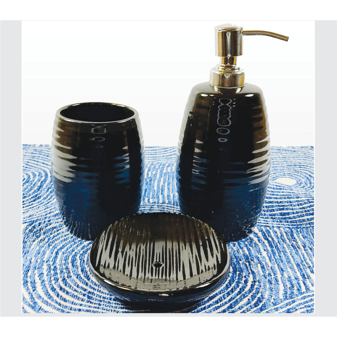 Aubriel Ceramic / Porcelain Bathroom Accessory Set Ivy Bronx
