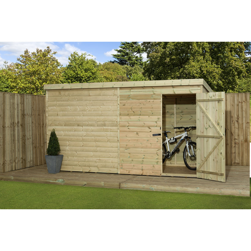 10 Ft. W x 3 Ft. D Shiplap Pent Wooden Shed