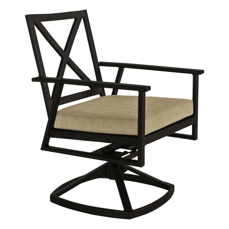 Marin Outdoor Rocker Chair, Carbon Black, Sahara Cafe
