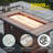 45'' Propane Gas Fire Pit Table with PE Rattan, Hidden Fuel Tank Storage & Lid for Patio CSA-Listed Outdoor Fire Pit Table with Fire Glass Beads-1888944938