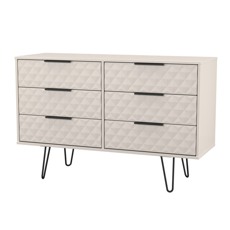 Talita 115cm W 6 - Drawer Chest of Drawers, Beige