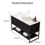 Meuble-lavabo de 48 po en pierre frittée blanc Carrara