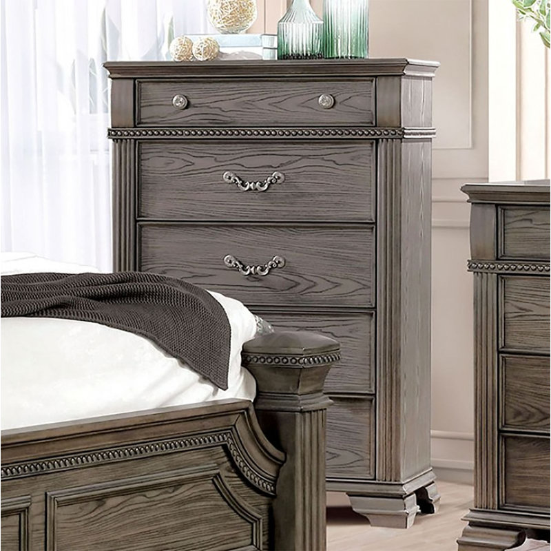 Commode à 5 tiroirs l 37 po Roadde, Brun