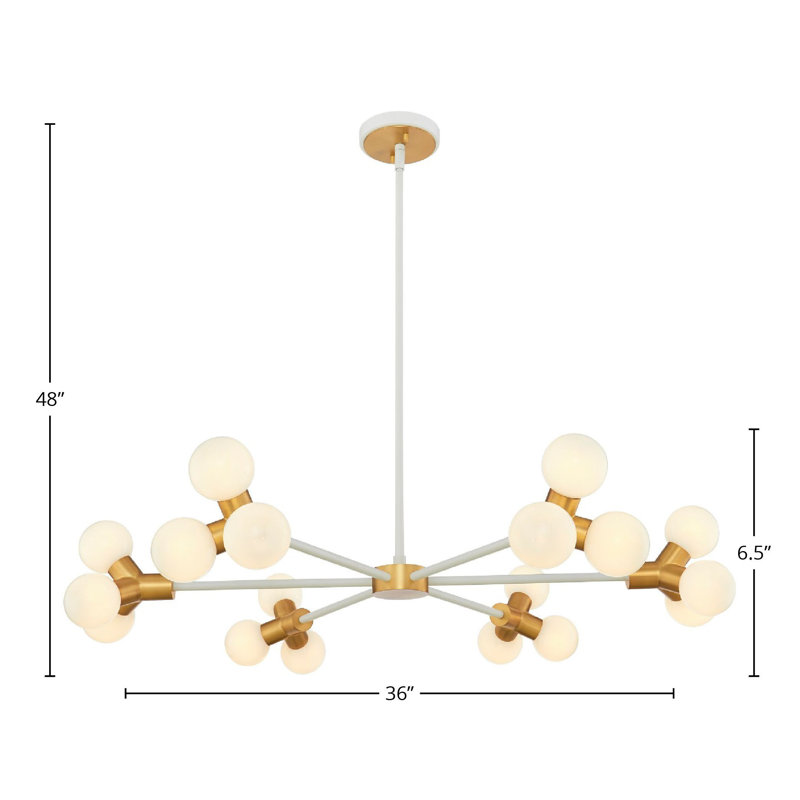 Lustre en laiton Tres 18 LT Kalco