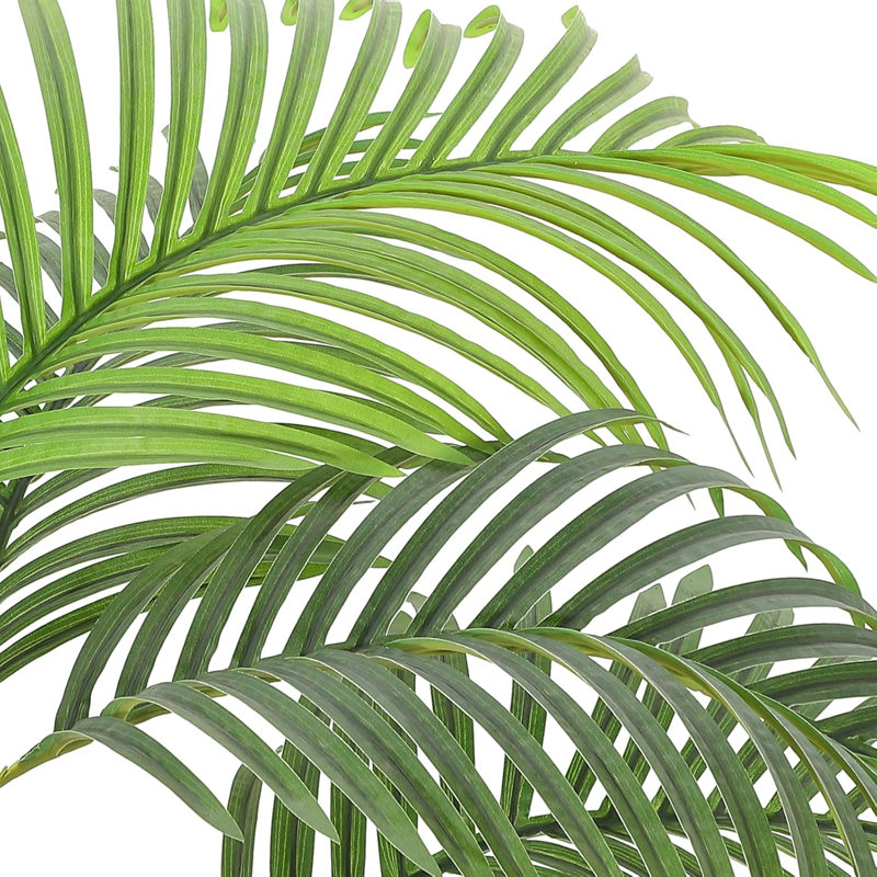 Ensemble de 2 palmiers artificiels de 7 pieds de hauteur, fausses plantes tropicales réalistes avec feuilles réglables pour la maison, le bureau, le patio ou le jardin