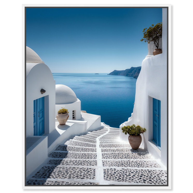 Domed Serenity Print by Oliver Gal, 37"H x 31"W, White Floater Frame