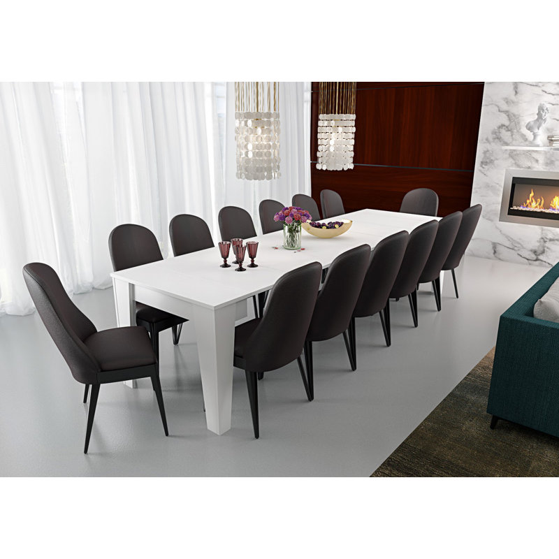 Omeara Solid Wood Dining Table, White