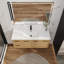 48" Light Oak Vanity with Gel-Coat Sink, Modular 3-Piece Cabinet