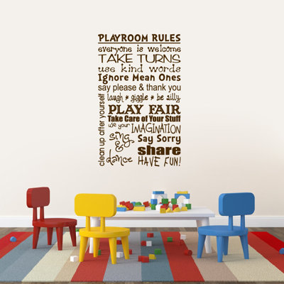 Text & Numbers Non-Wall Damaging Wall Decal