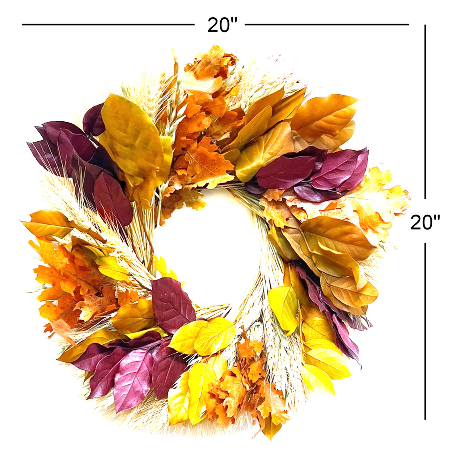 Preserved Autumn Grace 20" Fall Wreath